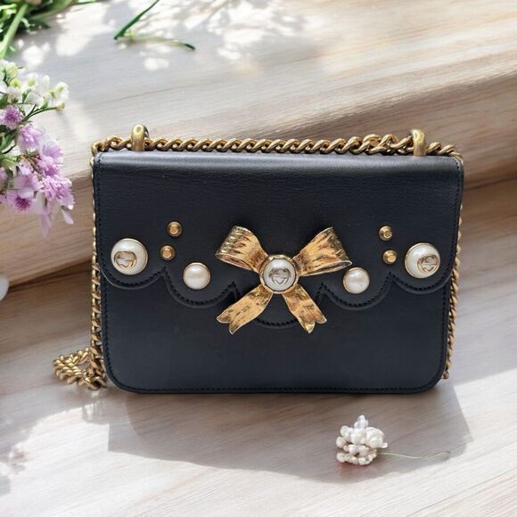 Gucci Peony Small Chain Shoulder Bag - Picture 1 of 12